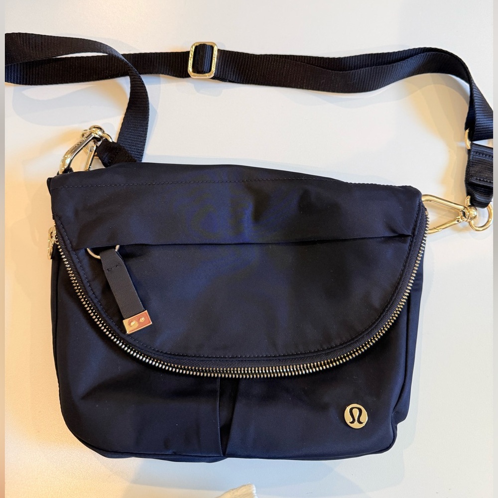 Lululemon All Night Festival Bag, Black with Gold hardware